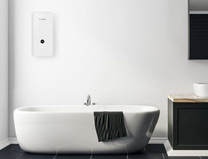Warmwasser Druchlauferhitzer von Bosch im Badezimmer