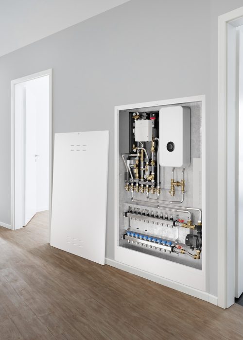 Bosch Wohnungsstation verteilt Wärme von der Heizung in alle Bereiche der Wohnung